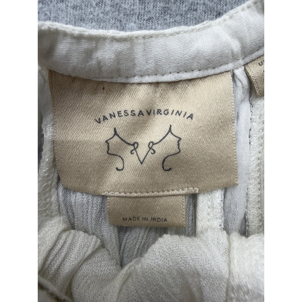 Vanessa Virginia Anthropologie Womens 4 White Boho Strappy Cami NWT - Picture 7 of 13